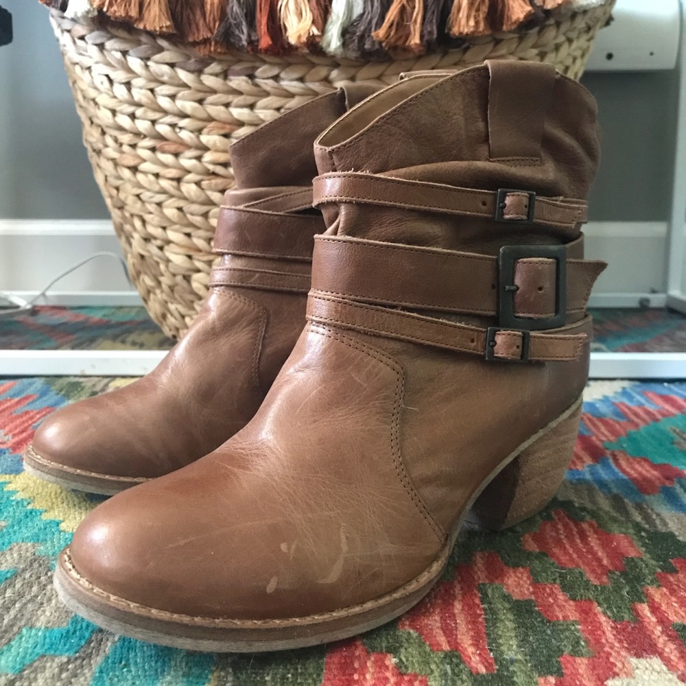 Leather boots